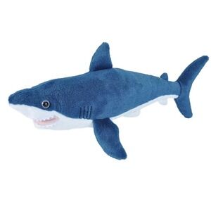 Mako Shark Plush Wild Republic Stuffed Animal Toy, Blue, Cuddlekins 15"‎